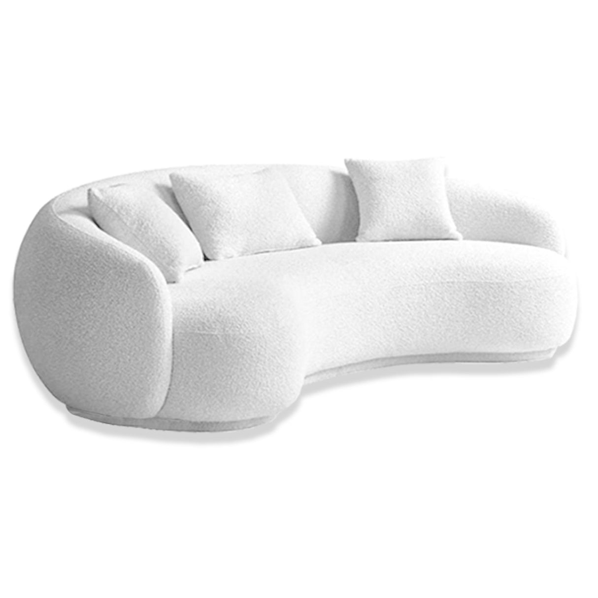 Sofá Niko Blanco 220x80cm Microfibra de Un Puesto - SOFAS Y POLTRONAS | Bylmo
