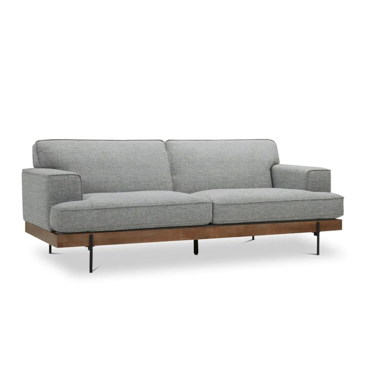 Sofá Santorini Gris 180x80cm Cuero Sintetico Ecológico de Un Puesto - SOFAS Y POLTRONAS | Bylmo