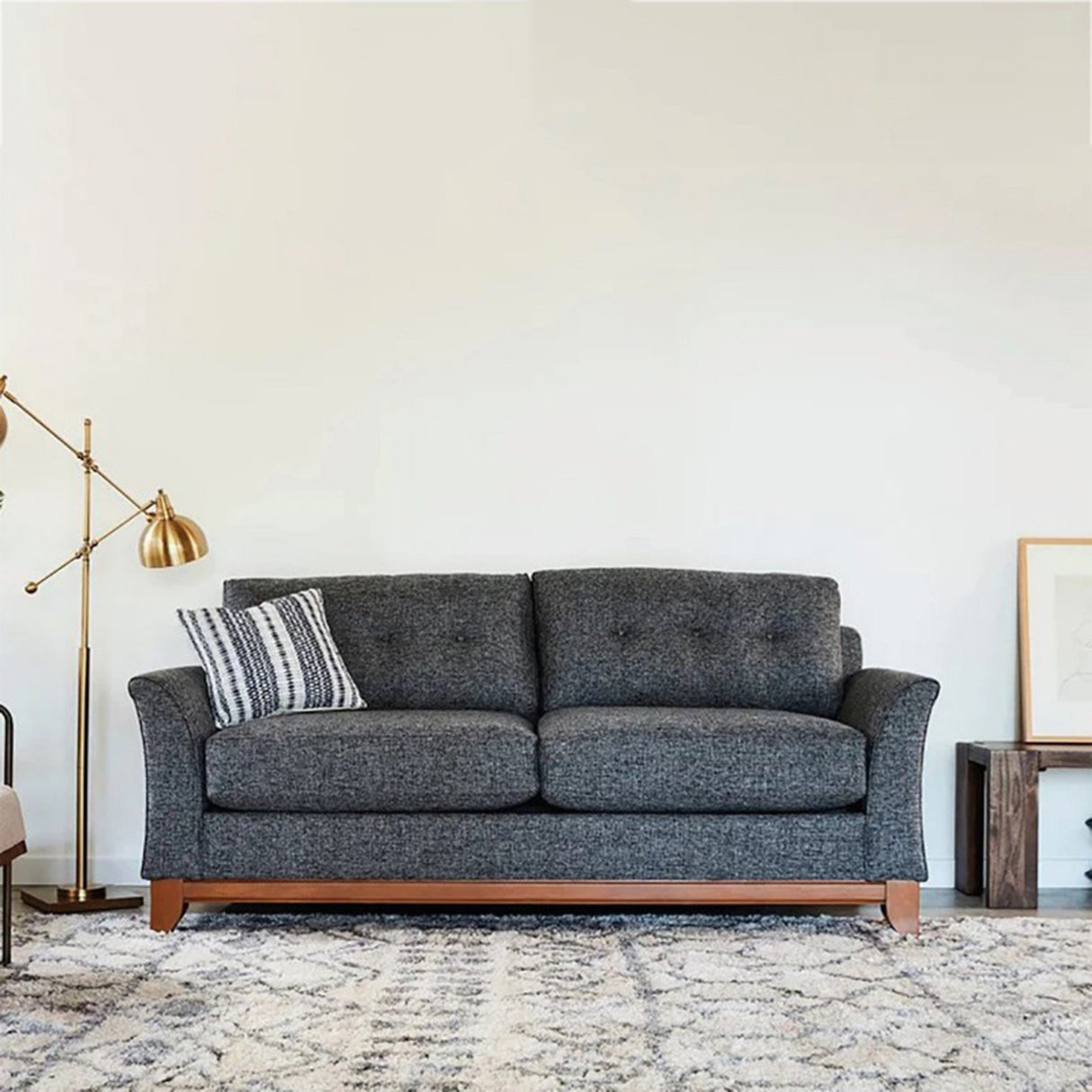 Sofá Claus Gris 180x80cm Microfibra de Un Puesto - SOFAS Y POLTRONAS | Bylmo
