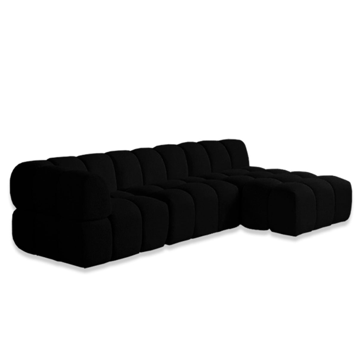 Sofá Noelia Negro 280x80cm Microfibra de Un Puesto - SOFAS Y POLTRONAS | Bylmo