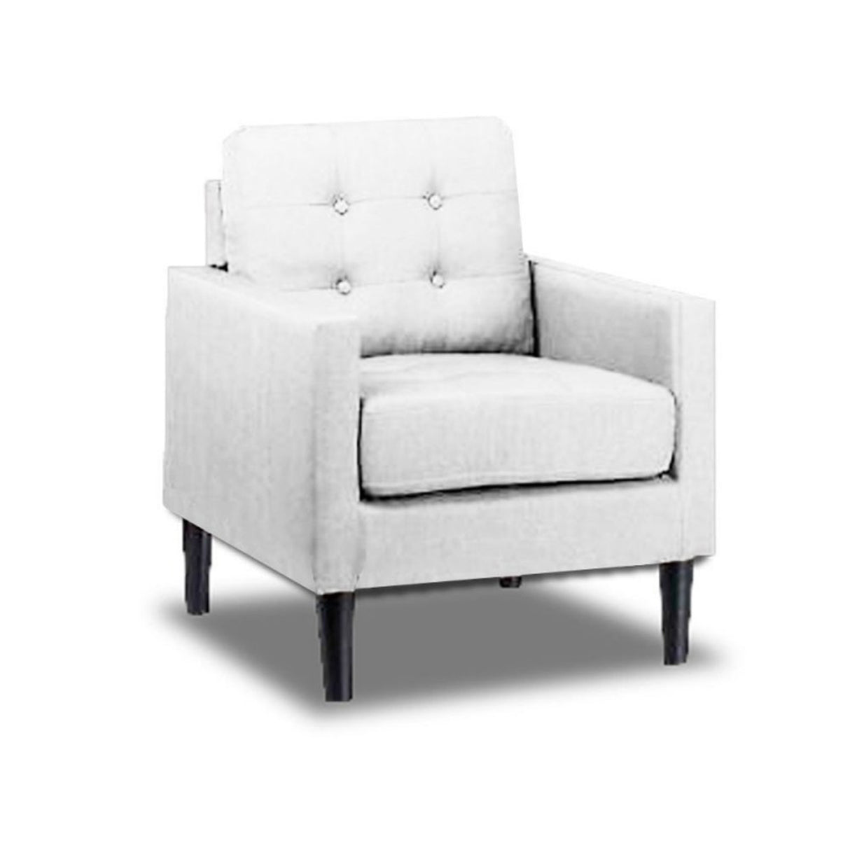 Silla Poltrona Boss Blanco 90x90cm Cuero Sintetico Ecológico de Un Puesto - SOFAS Y POLTRONAS | Bylmo