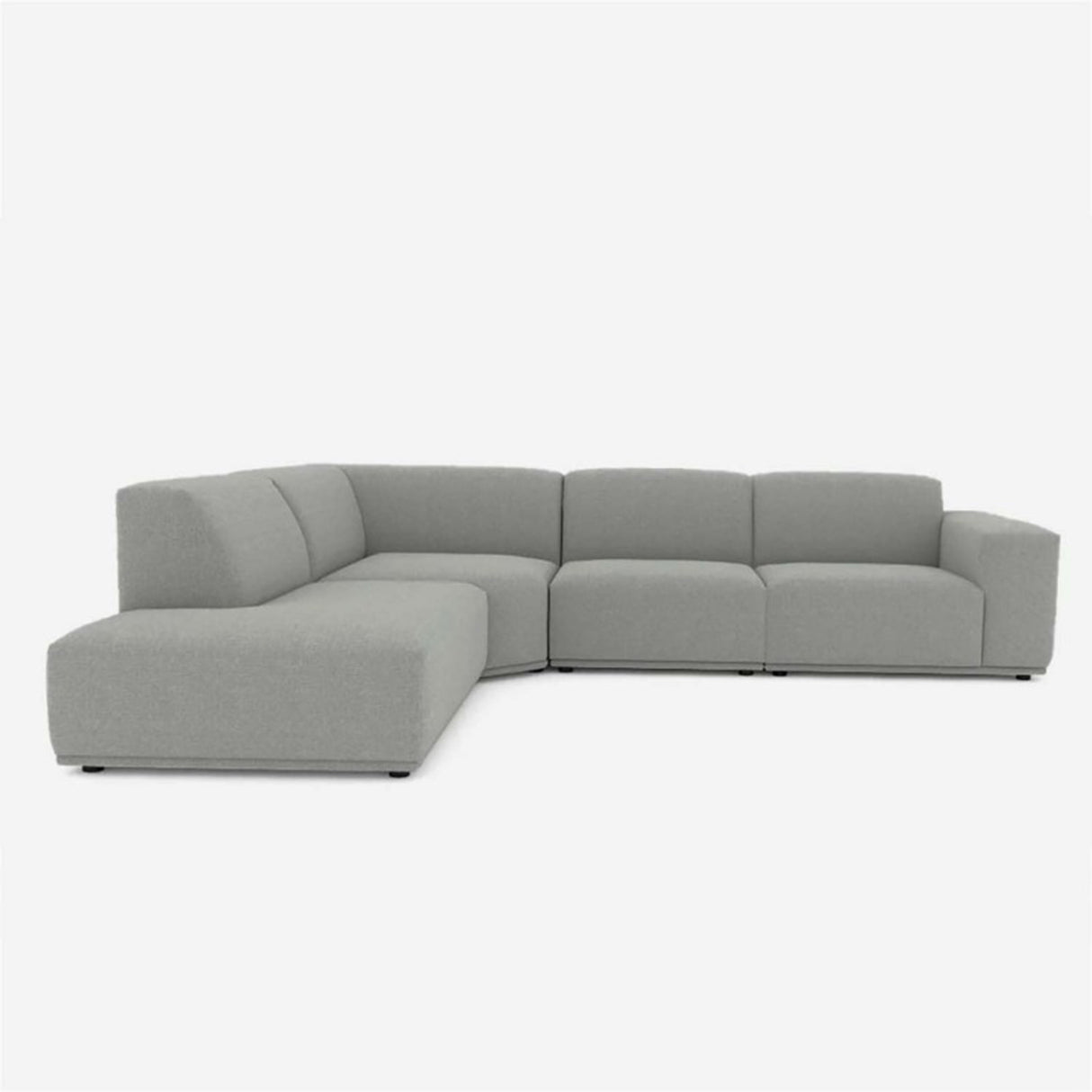 Sofá Hera Gris 260x80cm Microfibra de Cuatro Puestos - SOFAS Y POLTRONAS | Bylmo