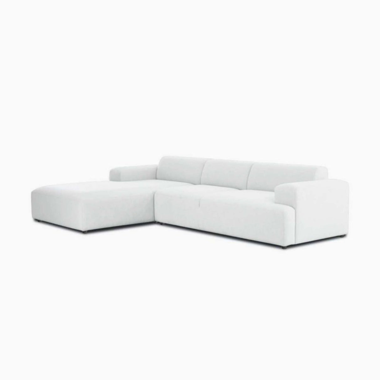 Sofá Montreal Blanco 240x70cm Microfibra de Tres Puestos - SOFAS Y POLTRONAS | Bylmo
