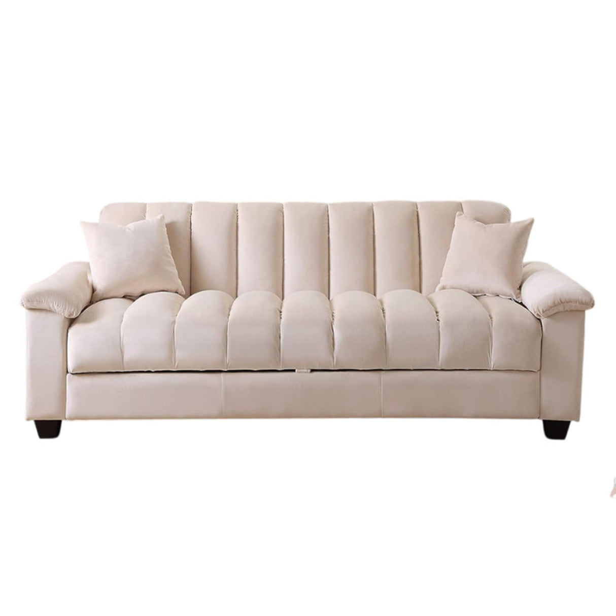 Sofá Cama Amalfi Blanco 220x90cm Microfibra de Un Puesto Reclinable - SOFAS Y POLTRONAS | Bylmo