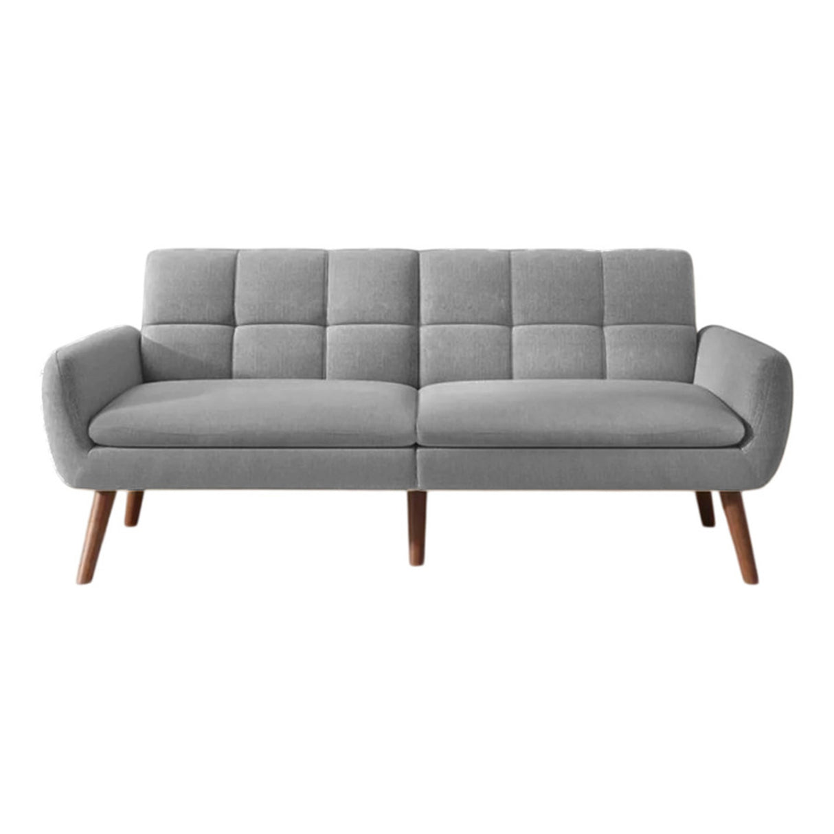 Sofá Cama Olmo Gris 180x90cm Cuero Sintetico Ecológico de Dos Puestos Reclinable - SOFAS Y POLTRONAS | Bylmo