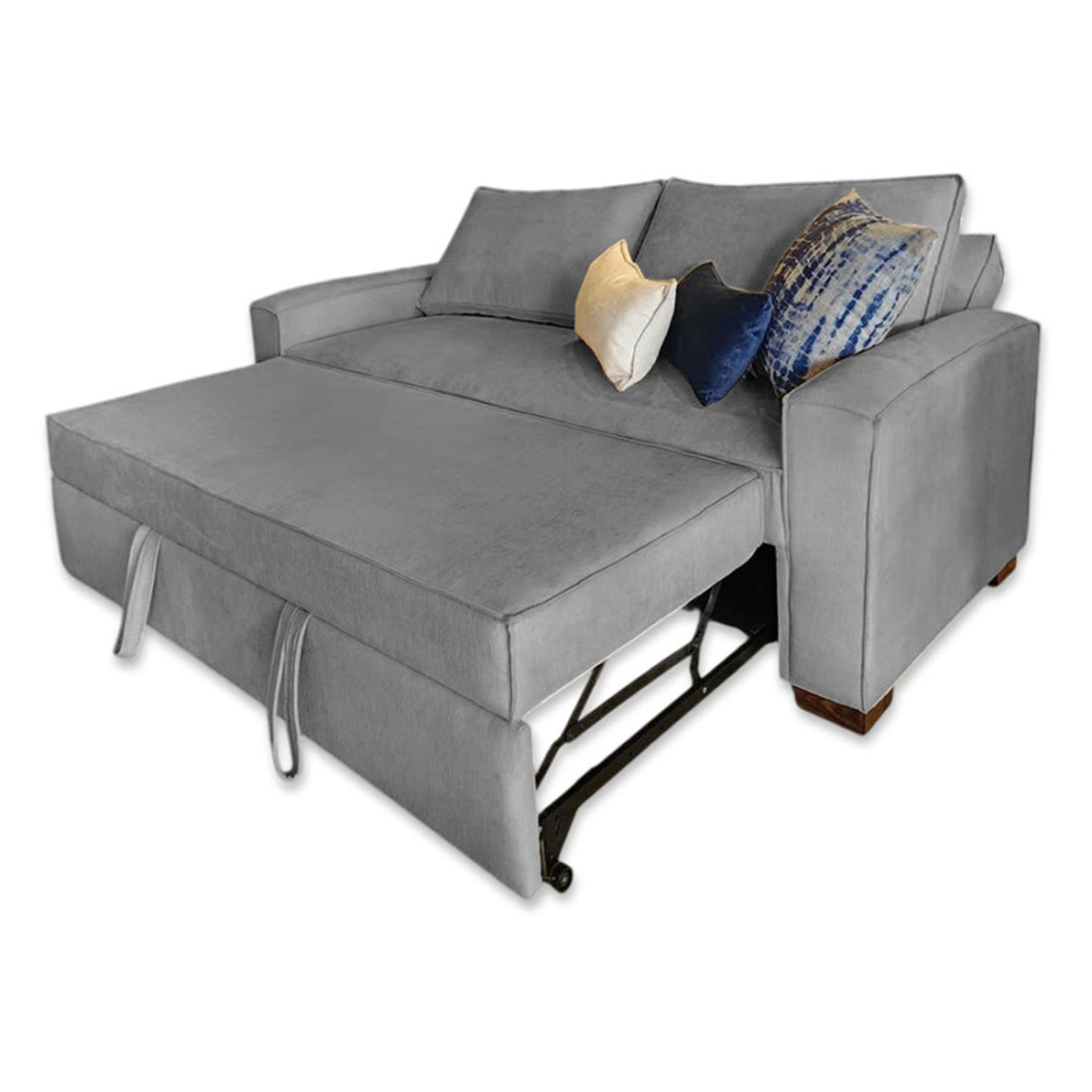 Sofá Cama Majestic Gris 180x90cm Cuero Sintetico Ecológico de Un Puesto Reclinable con Reposapies - SOFAS Y POLTRONAS | Bylmo