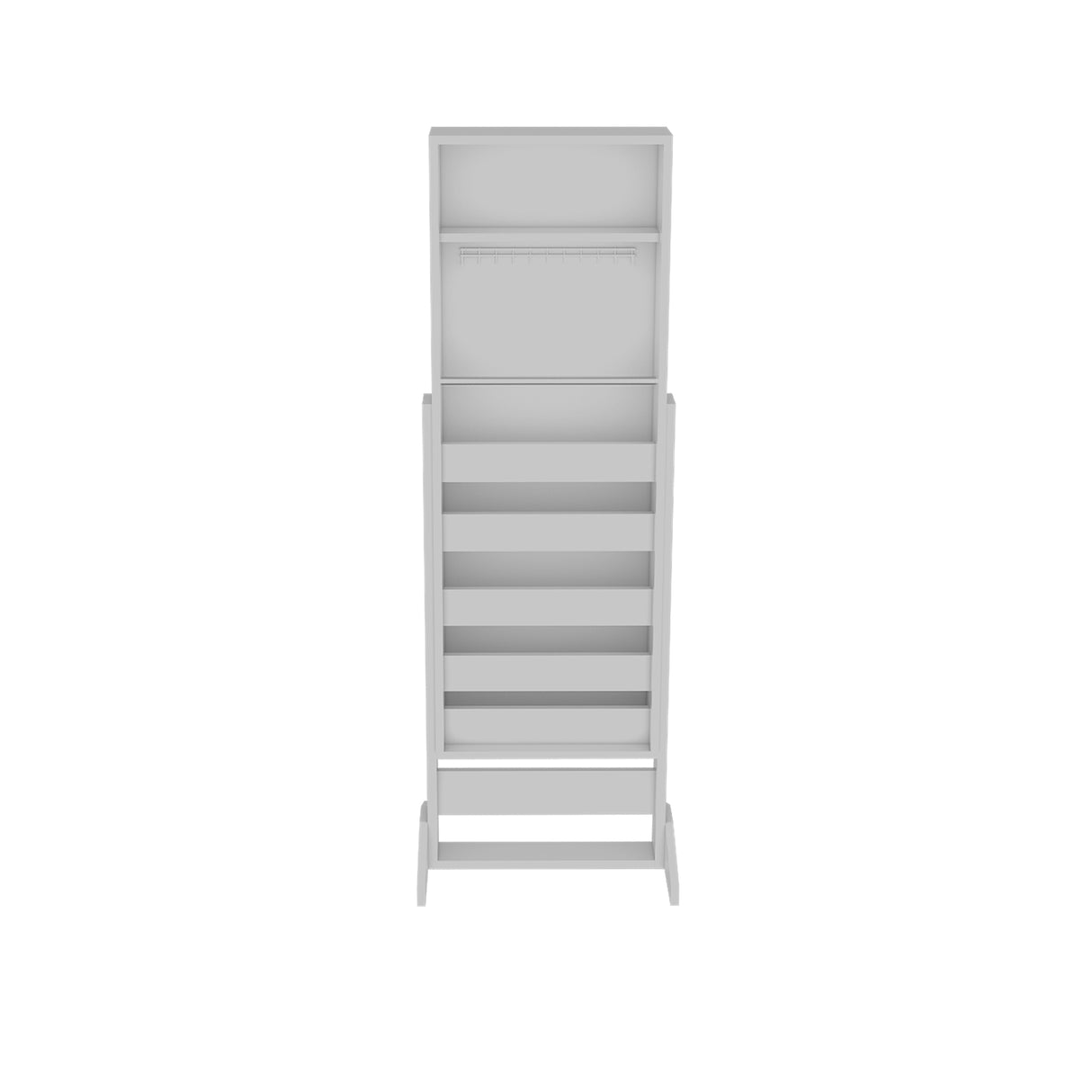 Tocador Prisma Blanco 47.8x137.3cm de Un Puesto sin Cajones y con Espejo - TOCADORES | Bylmo