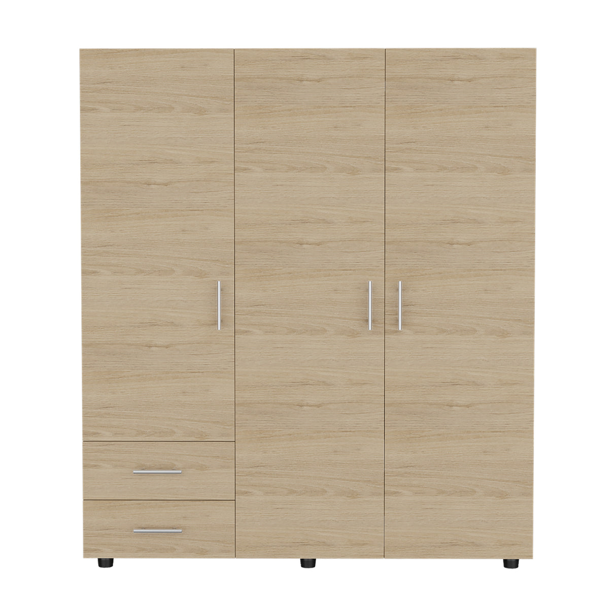 Closet Dassel Rovere 140.1x161.5cm con Tres Puertas y con Tres Cajones - CLOSETS | Bylmo