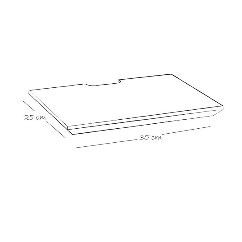 Repisa DVD Wengue 35x1.8cm Rectangular con Un Entrepaño - REPISAS | Bylmo