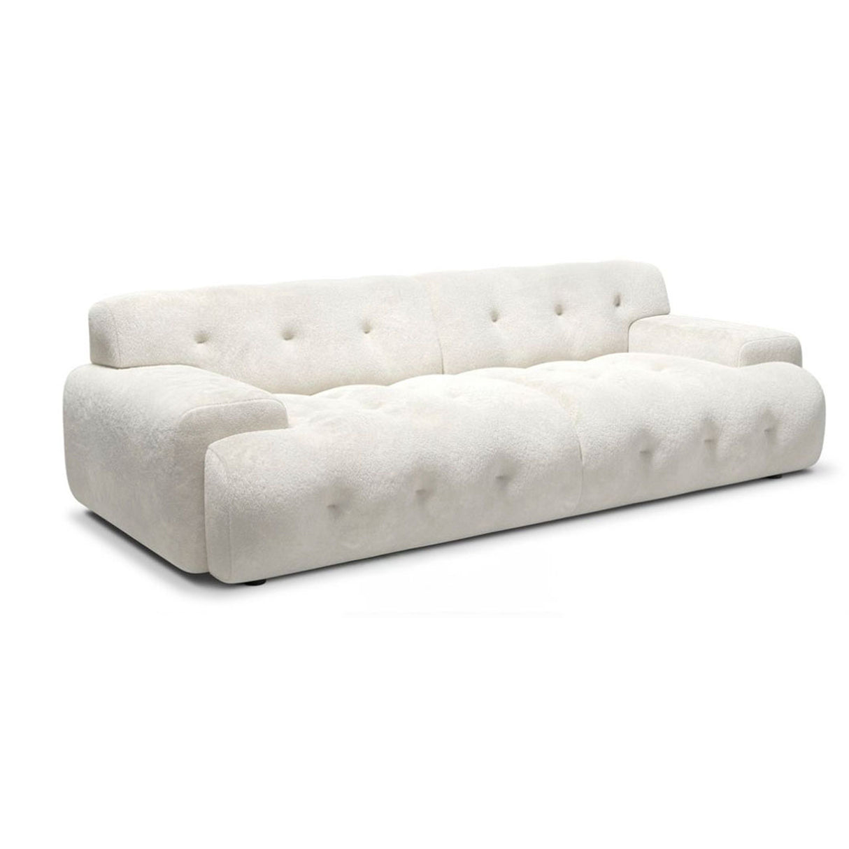 Sofá Cama Max Blanco Almendra 180x68cm De Tres Puestos Reclinable - SOFAS Y POLTRONAS | Bylmo