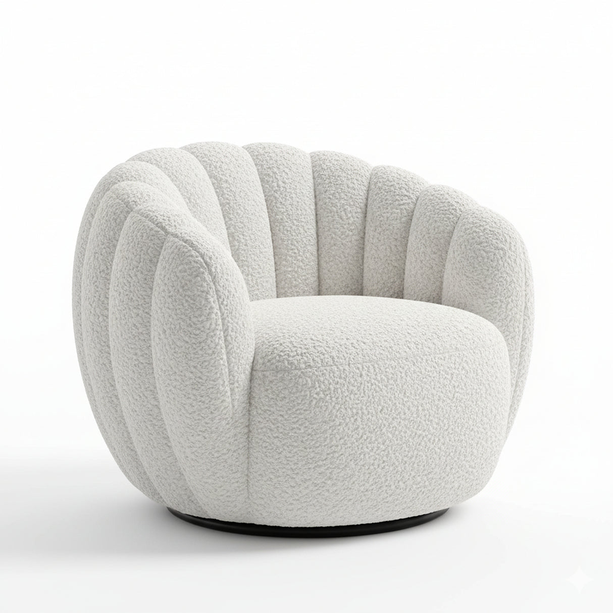 Silla Poltrona Gardenia Blanco Almendra 70x55cm De Un Puesto con Apoya Brazos - SOFAS Y POLTRONAS | Bylmo