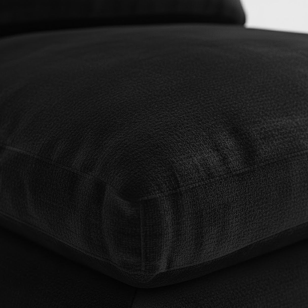 Sofá Esquinero Artenis Negro 436x67cm De Seis Puestos con Apoya Brazos - SOFAS Y POLTRONAS | Bylmo