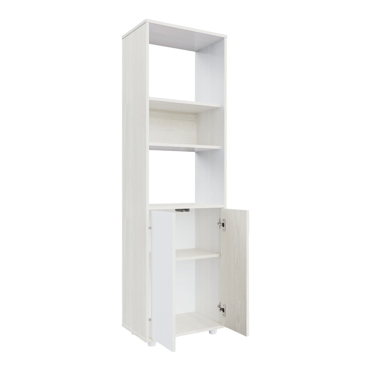 Biblioteca Soren Niebla y Blanco 48x160cm Cuadrado con Cinco Compartimientos - BIBLIOTECAS Y ESTANTERIAS | Bylmo