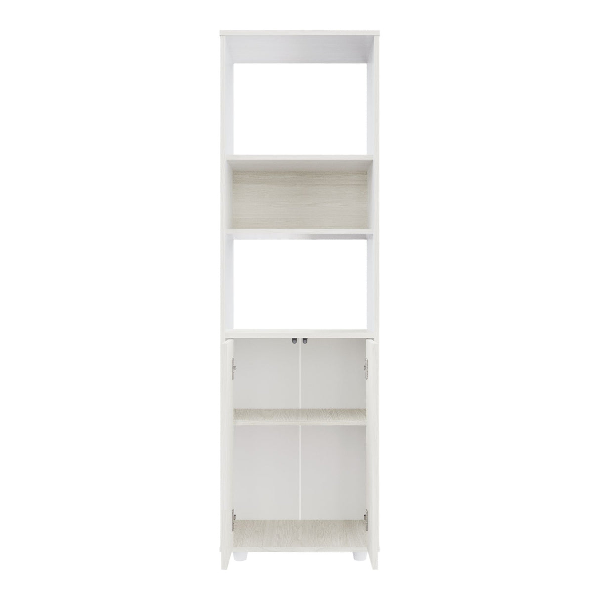 Biblioteca Soren Niebla y Blanco 48x160cm Cuadrado con Cinco Compartimientos - BIBLIOTECAS Y ESTANTERIAS | Bylmo