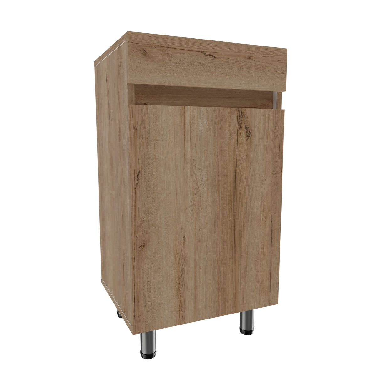Mueble para Lavamanos Liam Duna y Blanco 40x76cm Individual sin Lavamanos con Un Cajón y Una Puerta - MUEBLES PARA LAVAMANOS | Bylmo
