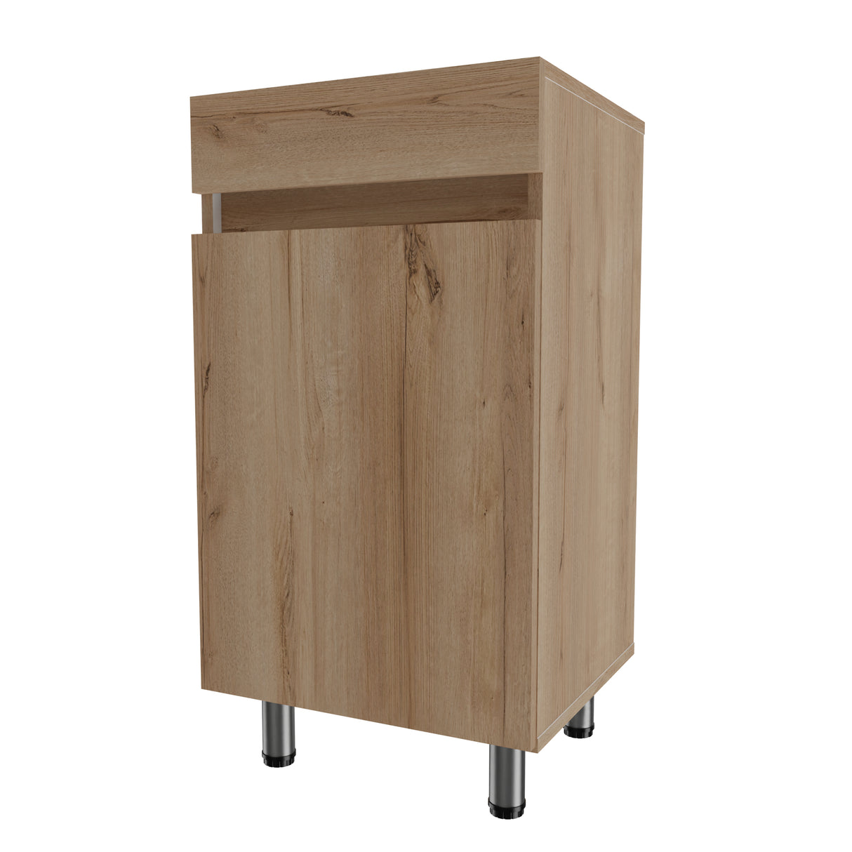 Mueble para Lavamanos Liam Duna y Blanco 40x76cm Individual sin Lavamanos con Un Cajón y Una Puerta - MUEBLES PARA LAVAMANOS | Bylmo