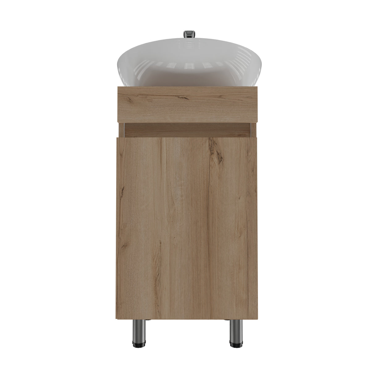 Mueble para Lavamanos Liam Duna y Blanco 40x76cm Individual sin Lavamanos con Un Cajón y Una Puerta - MUEBLES PARA LAVAMANOS | Bylmo