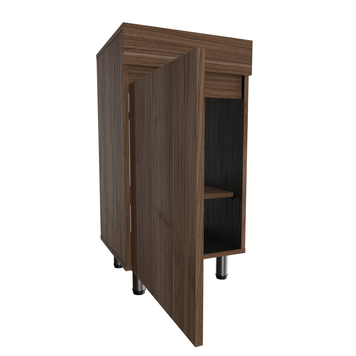 Mueble para Lavamanos Liam Gales y Negro 40x76cm Individual sin Lavamanos con Un Cajón y Una Puerta - MUEBLES PARA LAVAMANOS | Bylmo