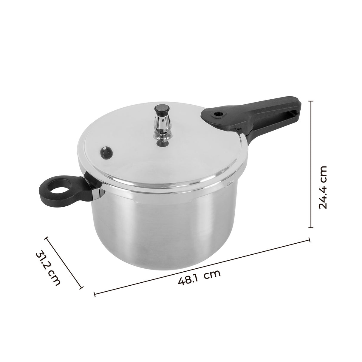 Olla a Presión Kalley Plateado 48.1x24.4cm de 0.7 Litros Apta para Inducción - OLLAS Y SARTENES | Bylmo
