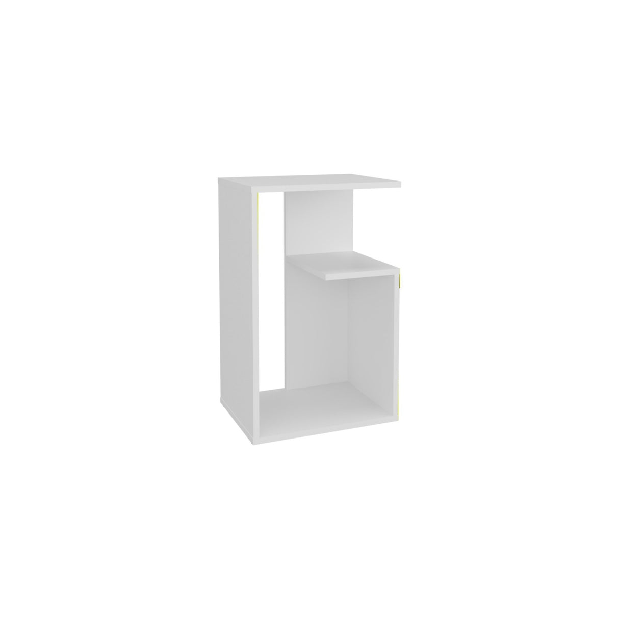 Mesa Auxiliar Everett Blanco 39.8x63.4cm Rectangular con un Compartimiento - MESAS AUXILIARES | Bylmo
