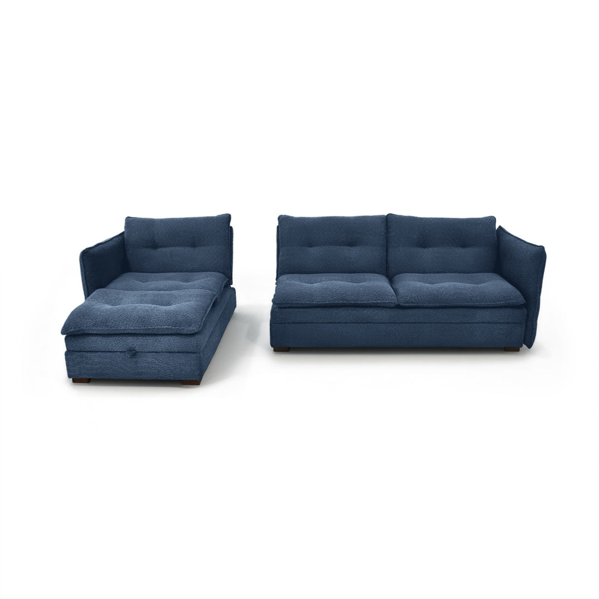 Sofá en L Napoles Indigo 166x80cm de Tres Puestos Reclinable con Almacenamiento Lado Derecho y con Apoya Brazos - SOFAS Y POLTRONAS | Bylmo