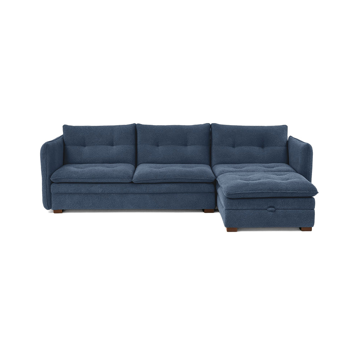 Sofá en L Napoles Indigo 166x80cm de Tres Puestos Reclinable con Almacenamiento Lado Izquierdo y con Apoya Brazos - SOFAS Y POLTRONAS | Bylmo