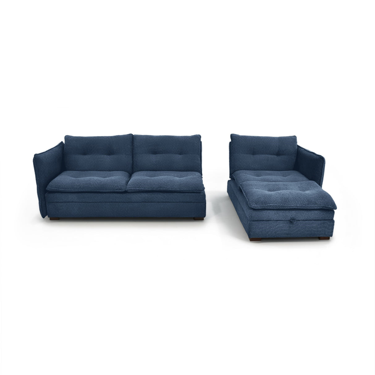 Sofá en L Napoles Indigo 166x80cm de Tres Puestos Reclinable con Almacenamiento Lado Izquierdo y con Apoya Brazos - SOFAS Y POLTRONAS | Bylmo
