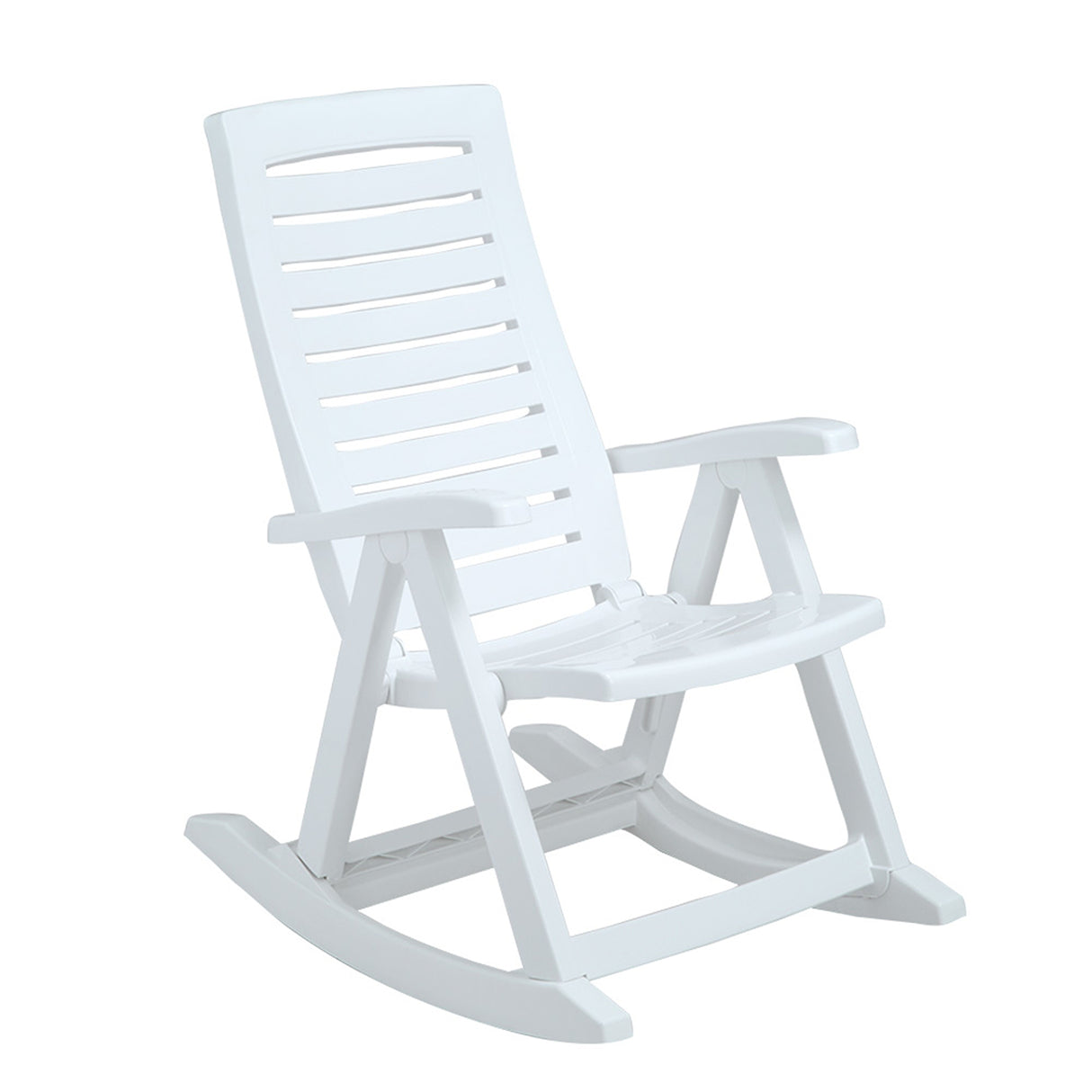 Silla Mecedora Rimax Blanco 62.3x105.6cm con Espaldor y con Apoya Brazos - SILLAS Y BUTACOS | Bylmo