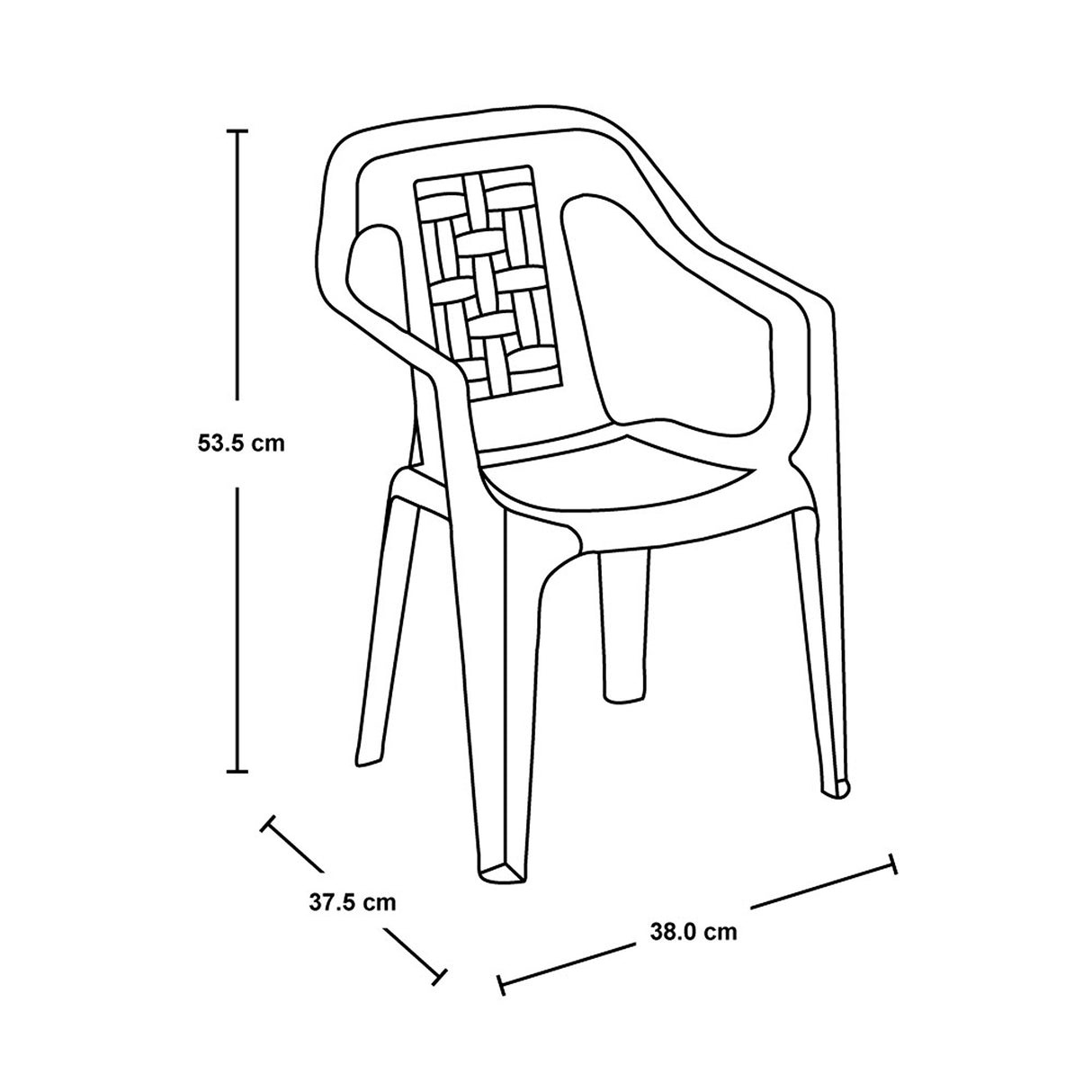 Silla Infantil Rimax Estrella Rojo 38x53.5cm con Espaldor y con Apoya Brazos - SILLAS Y BUTACOS | Bylmo