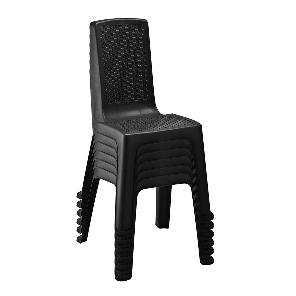 Silla Rimax Eterna Negro 49x86.5cm con Espaldor y sin Apoya Brazos - SILLAS Y BUTACOS | Bylmo