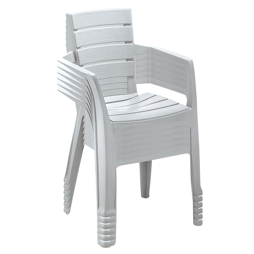Silla Barú Gris Hielo 58x82.5cm con Espaldar y con Apoya Brazos - SILLAS Y BUTACOS | Bylmo
