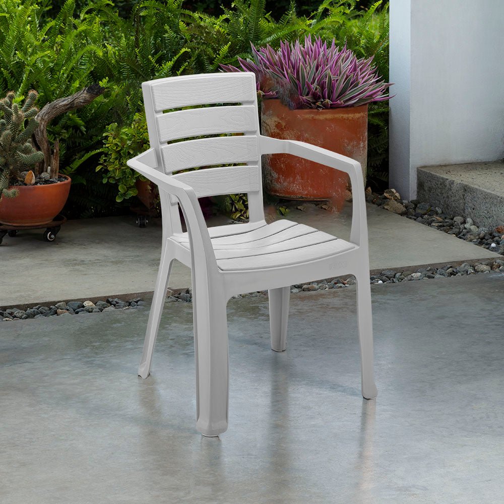 Silla Barú Gris Hielo 58x82.5cm con Espaldar y con Apoya Brazos - SILLAS Y BUTACOS | Bylmo