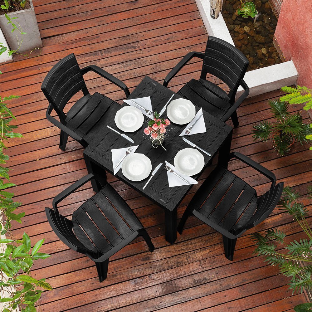 Mesa Auxiliar Rimax Barú Trendy Negro 75.3x73.5cm Cuadrado - MESAS AUXILIARES | Bylmo