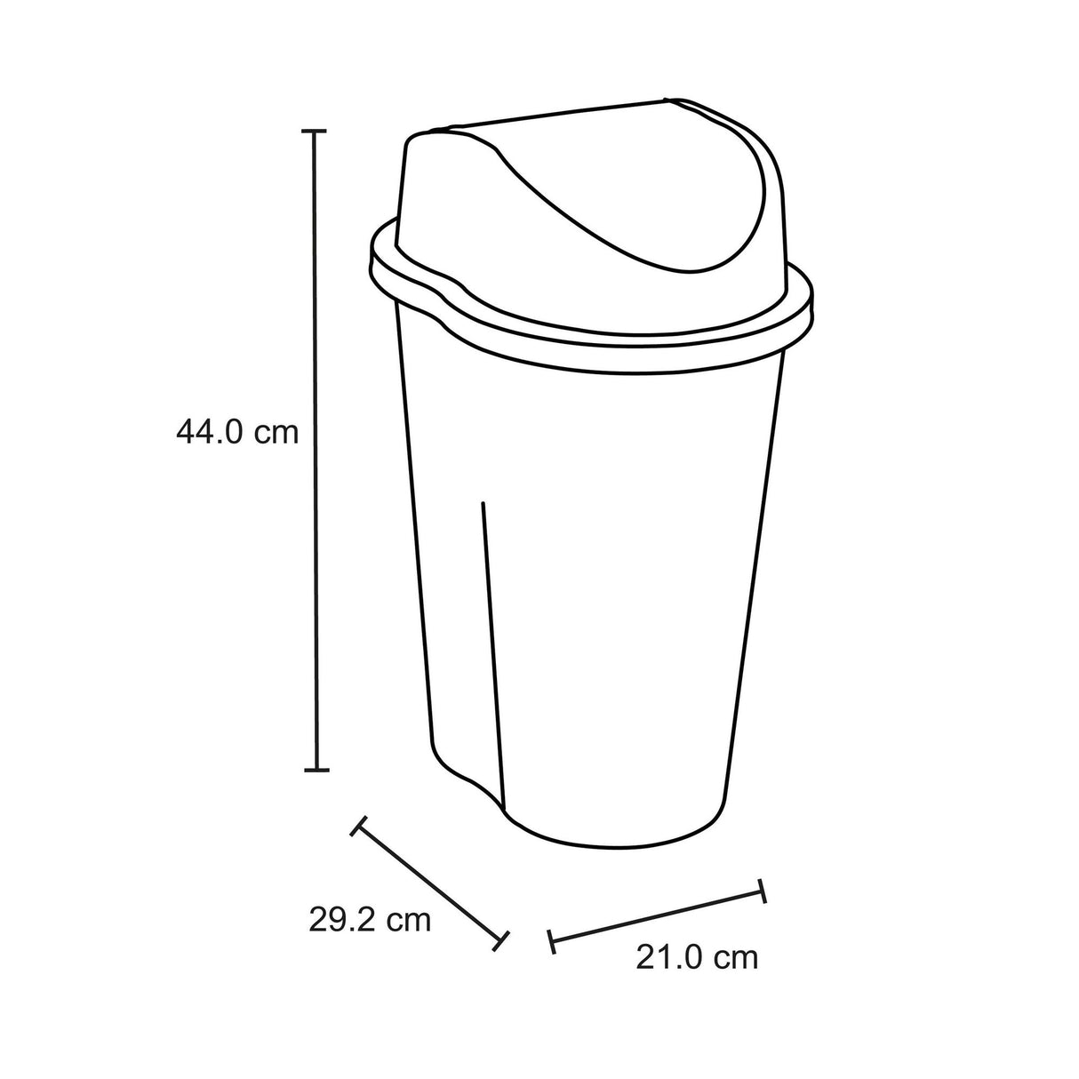 Papelera Rimax Style Blanco 29.2x44cm de 10 Litros para Aprovechables con Tapa Basculante - BASUREROS Y PAPELERAS | Bylmo