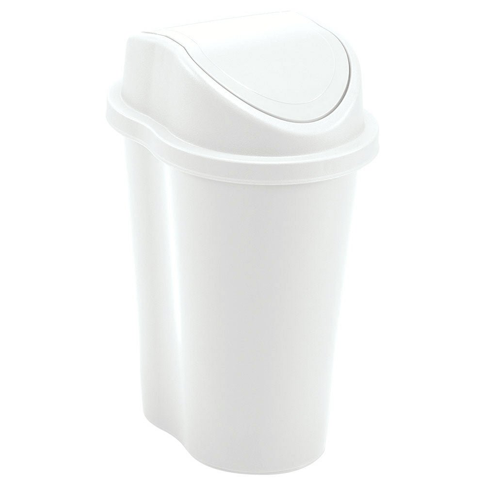 Papelera Rimax Style Blanco 18.5x25.7cm de 2.5 Litros para Multiusos con Tapa Basculante - BASUREROS Y PAPELERAS | Bylmo