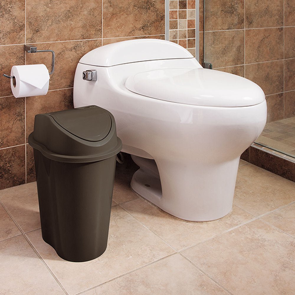Papelera Rimax Wengue 29.2x44cm de 10 Litros para Multiusos con Tapa Basculante - BASUREROS Y PAPELERAS | Bylmo