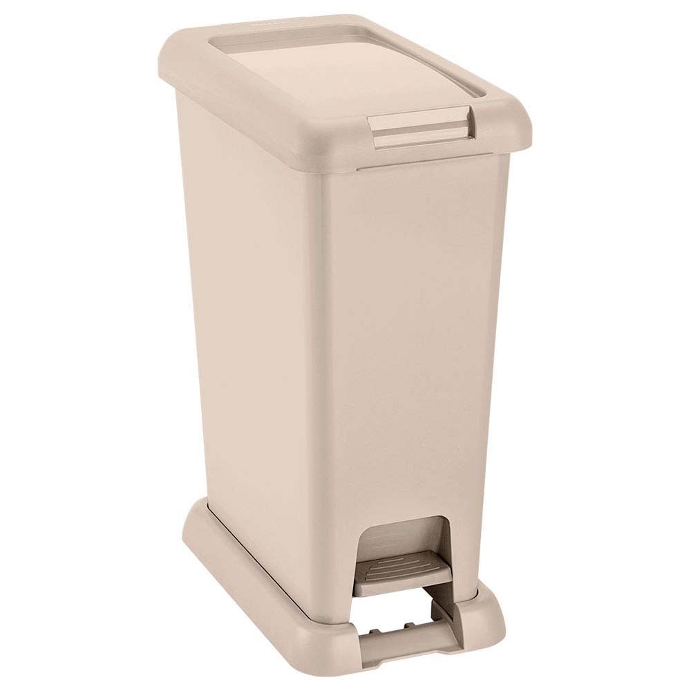 Basurero Rimax Taupe 46.5x58.5cm de 35 Litros para Multiusos con Tapa De Pedal - BASUREROS Y PAPELERAS | Bylmo
