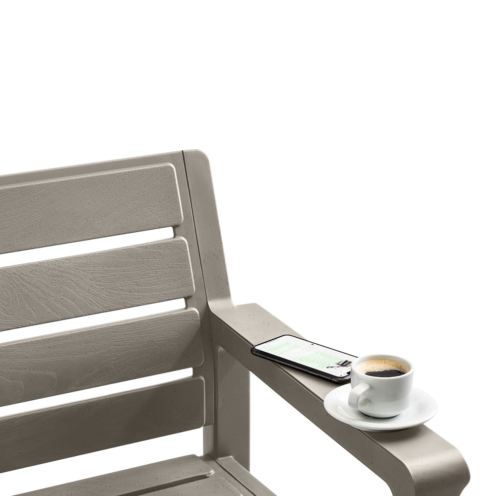 Sofá Rimax Barú Gris Cemento 131.4x74.6cm de Dos Puestos con Apoya Brazos - SOFAS Y POLTRONAS | Bylmo