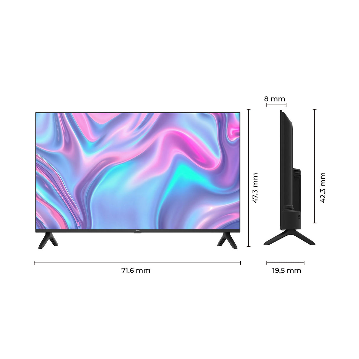 Televisor Kalley Negro 71.6x42.36cm de 32" Pulgadas Hd 768P - TELEVISORES | Bylmo