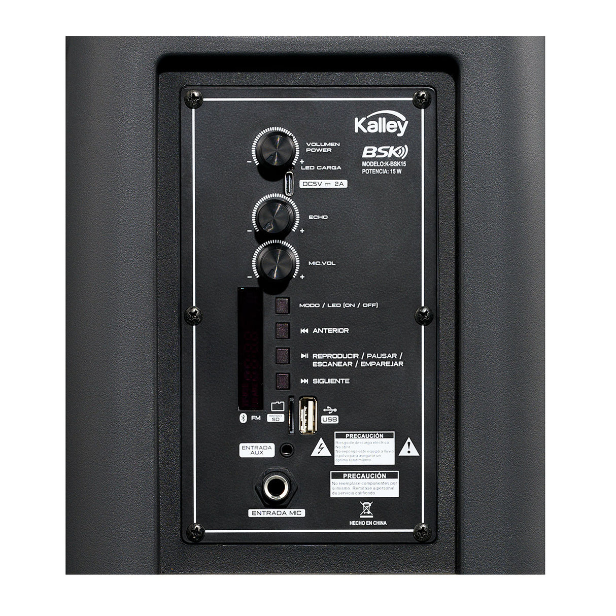 Parlante Kalley Negro 24.4x57.5cm con Conexión Bluetooth - PARLANTES | Bylmo