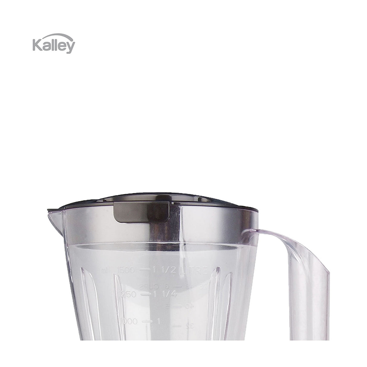 Licuadora Kalley Negro y Gris 22.5x38.7cm de Cuatro Aspas para 1.5 Litros y Cinco Velocidades - LICUADORAS Y PROCESADORES | Bylmo