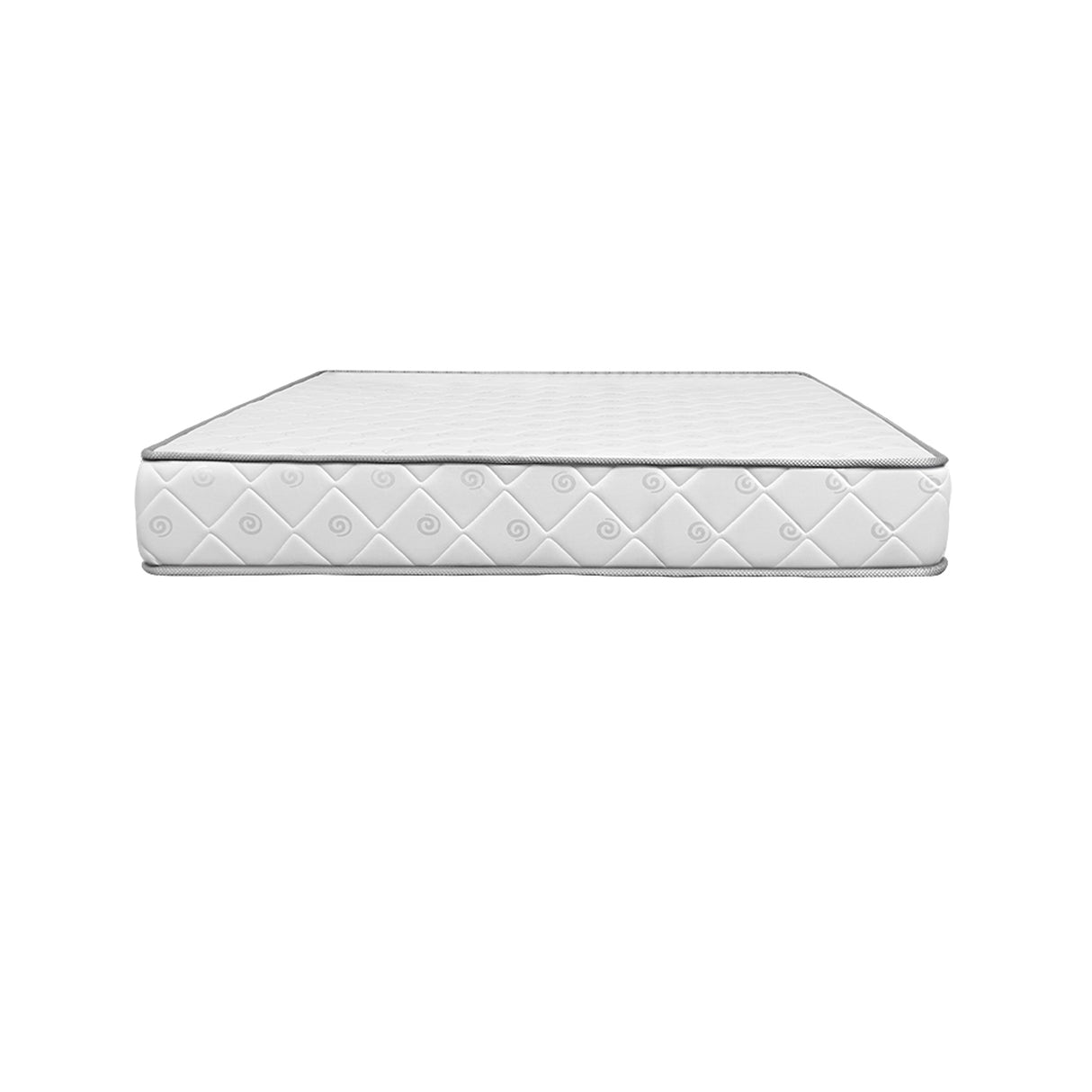 Colchón Eco Spyral Blanco y Gris Claro Doble 140 X 190 Cm Semiortopedico Medio Doble Faz e Hipoalergénico - COLCHONES | Bylmo