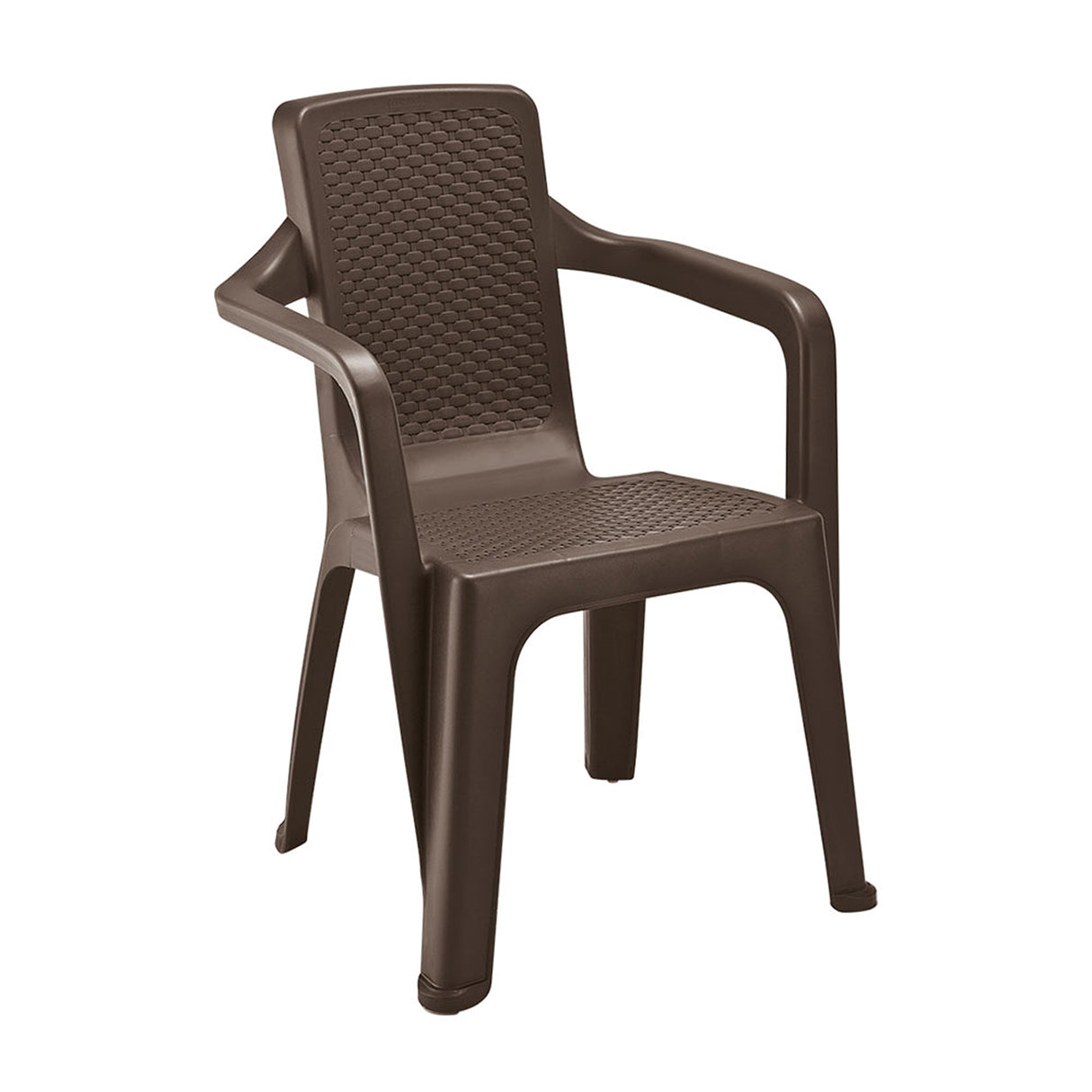 Combo Comedor y 4 Sillas con Brazos Rimax Eterna Wengue 80.5x72.5cm Cuadrado - COMEDORES | Bylmo