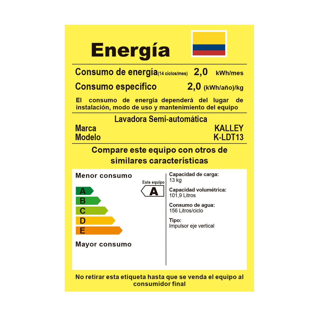 Lavadora Semiautomática Kalley Blanco y Negro 87x95.7cm Para Carga de 13 Kilogramos - LAVADORAS Y SECADORAS | Bylmo
