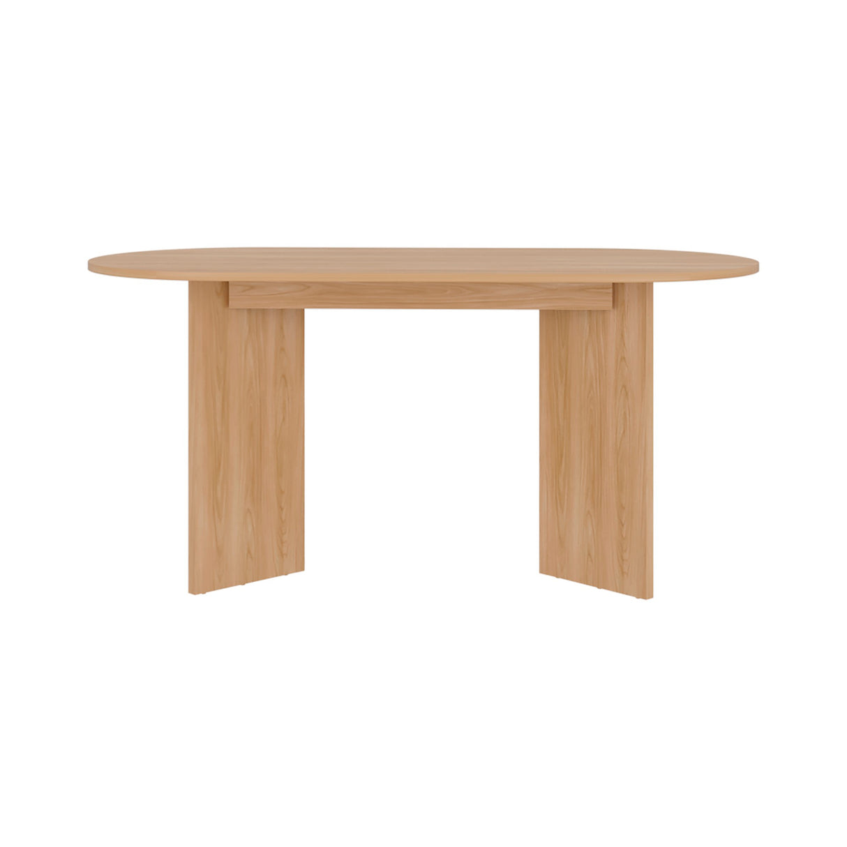 Mesa de Comedor Ted Fresno 156x74.6cm Ovalado de Cuatro Puestos sin Sillas - COMEDORES | Bylmo