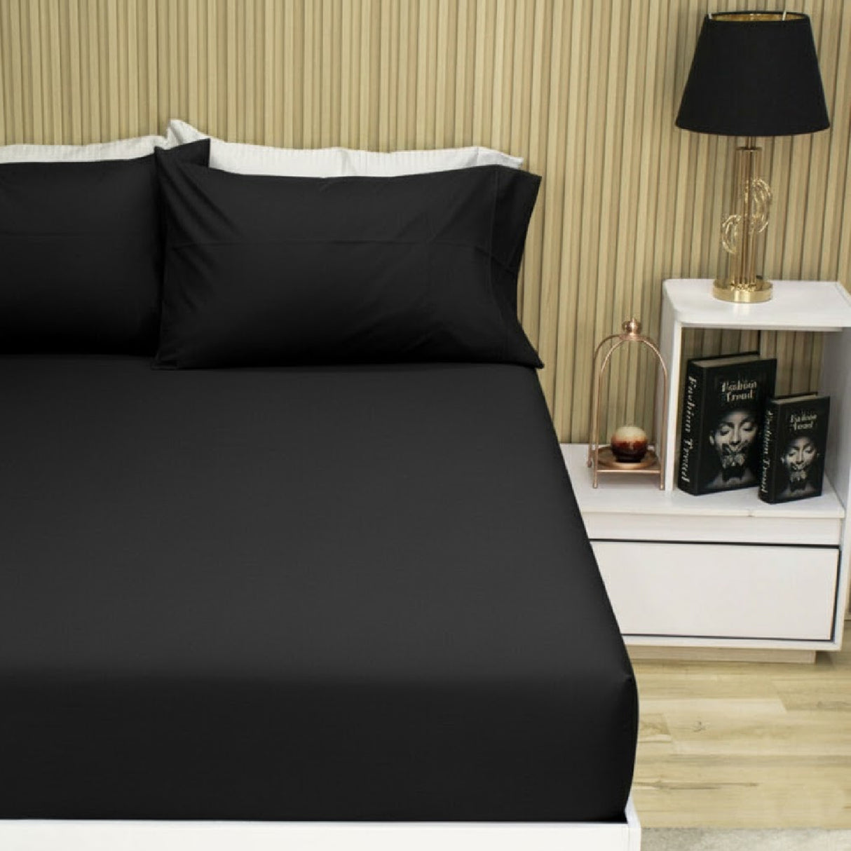 Semijuego de Sábanas Black Beauty Negro Semidoble 120 X 180 Cm 200 Hilos - SABANAS | Bylmo