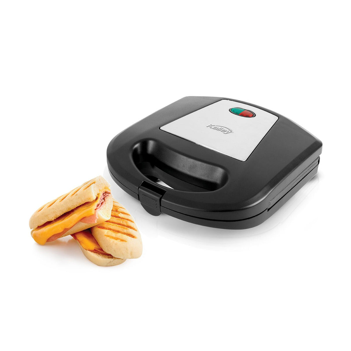 Sanduchera Panini Kalley Negro y Gris 22.7x23cm de Un Puesto - SANDUCHERAS Y WAFLERAS | Bylmo