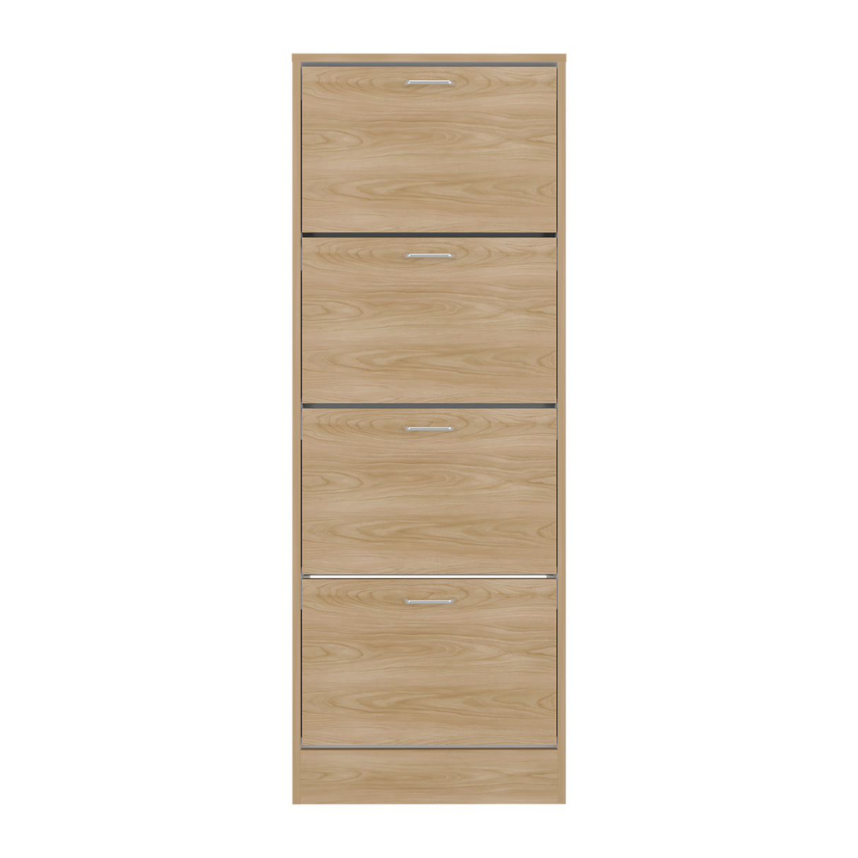 Zapatero Z 51 Fresno y Blanco 52x140.6cm Vertical de Cuatro Niveles para Ocho pares de Zapatos - ZAPATEROS | Bylmo