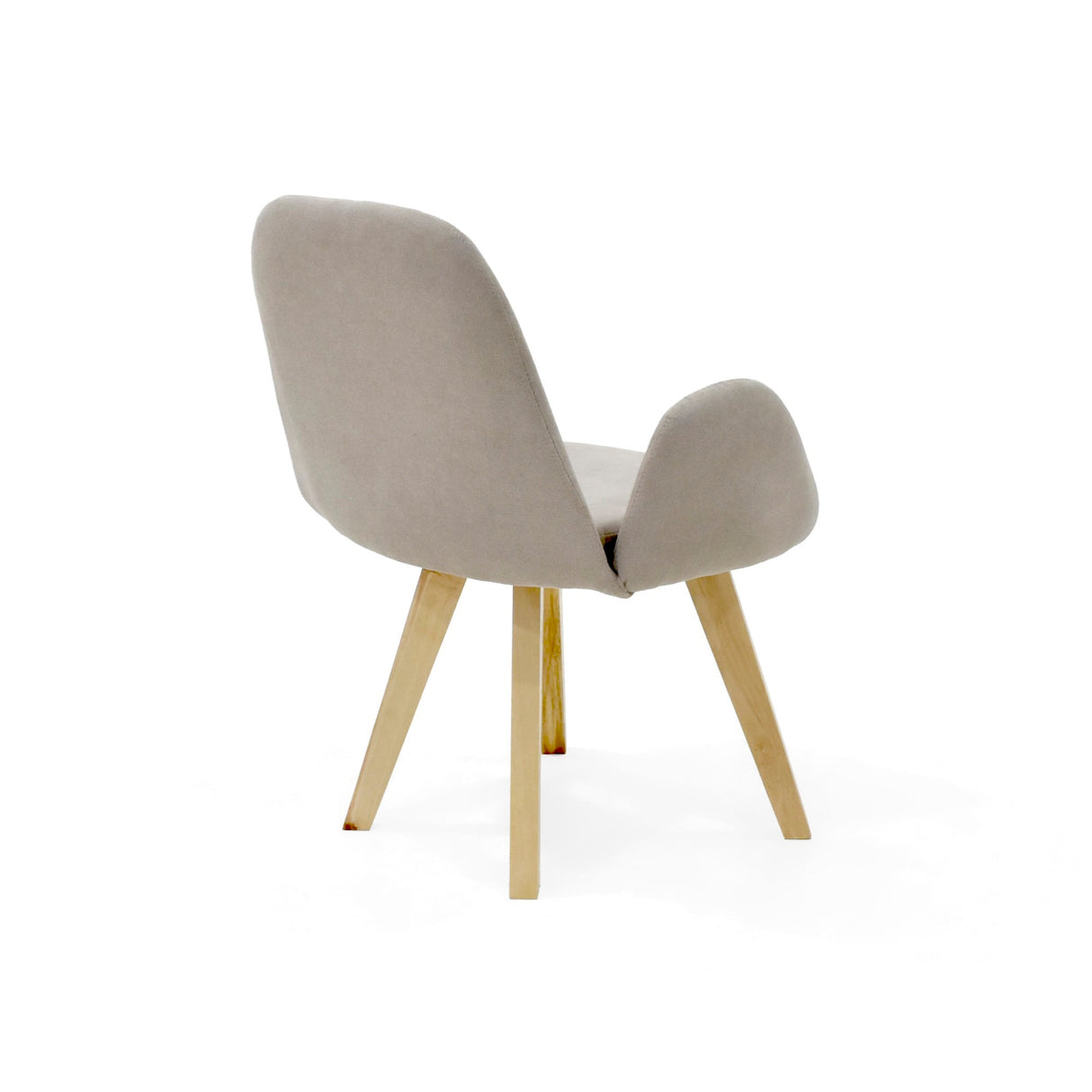 Silla de Comedor Mao Taupe y Matiz Natural 63x86cm con Espaldar y con Apoya Brazos - SILLAS Y BUTACOS | Bylmo