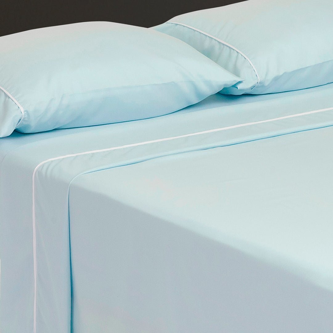 Juego de Sabanas Básicos Azul Para Cama Queen 160 X 190 Cm Fondo Entero - SABANAS | Bylmo